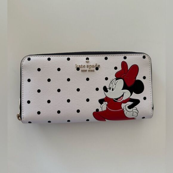 Disney x Kate Spade Minnie Mouse Large Continental Wallet NWT - Picture 6 of 12